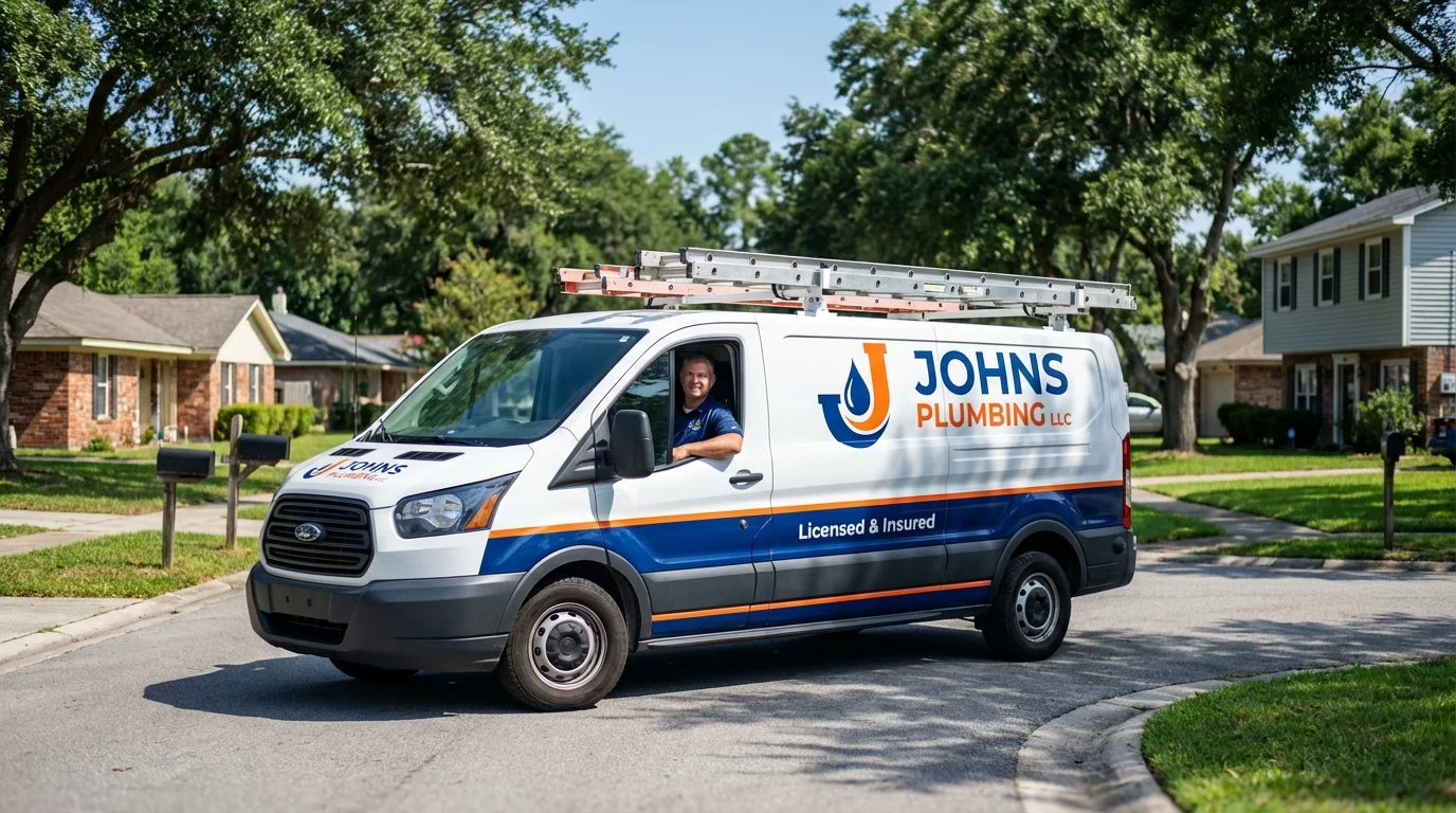 Johns Plumbing LLC service van in Muskego, WI
