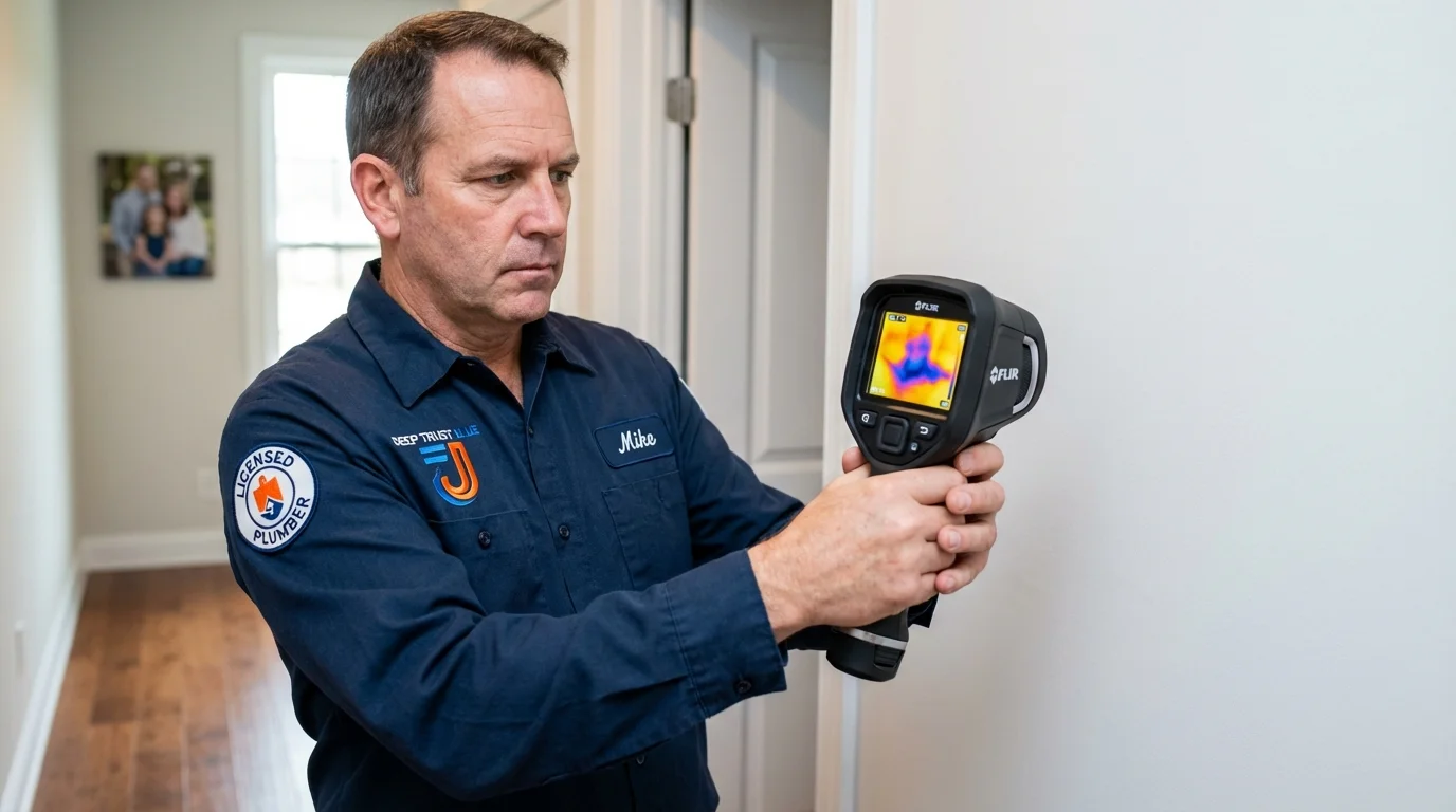 Thermal imaging leak detection by Johns Plumbing LLC in Muskego
